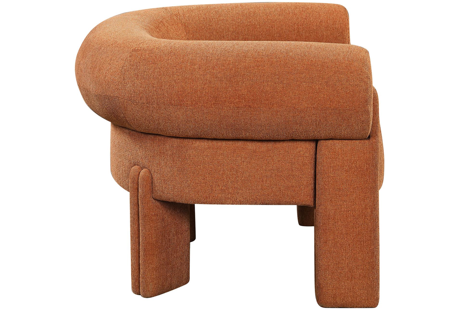 stefano brown cognac polyester fabric accent chair | with arms 11 stefano brown cognac polyester fabric accent chair | with arms