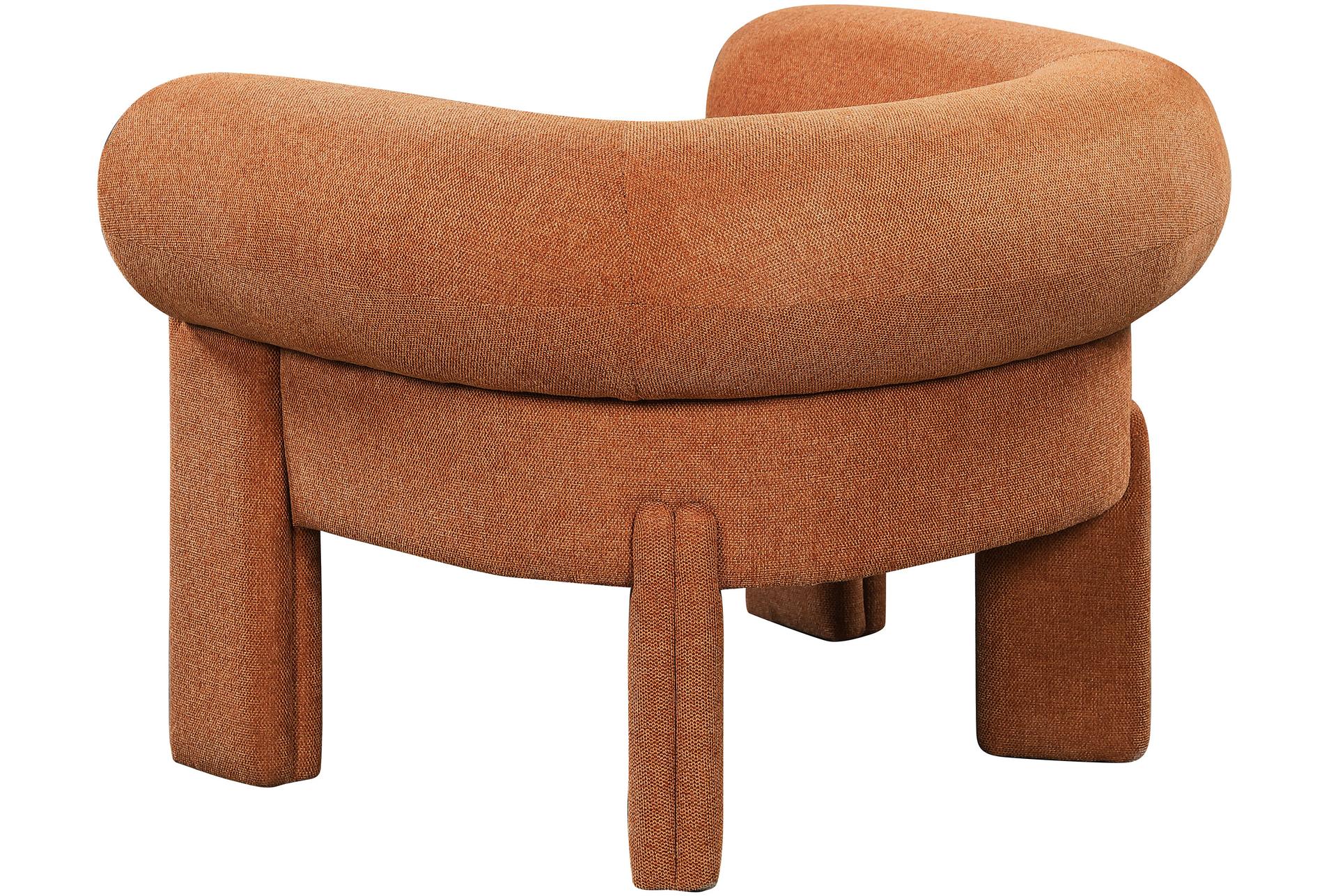 stefano brown cognac polyester fabric accent chair | with arms 12 stefano brown cognac polyester fabric accent chair | with arms