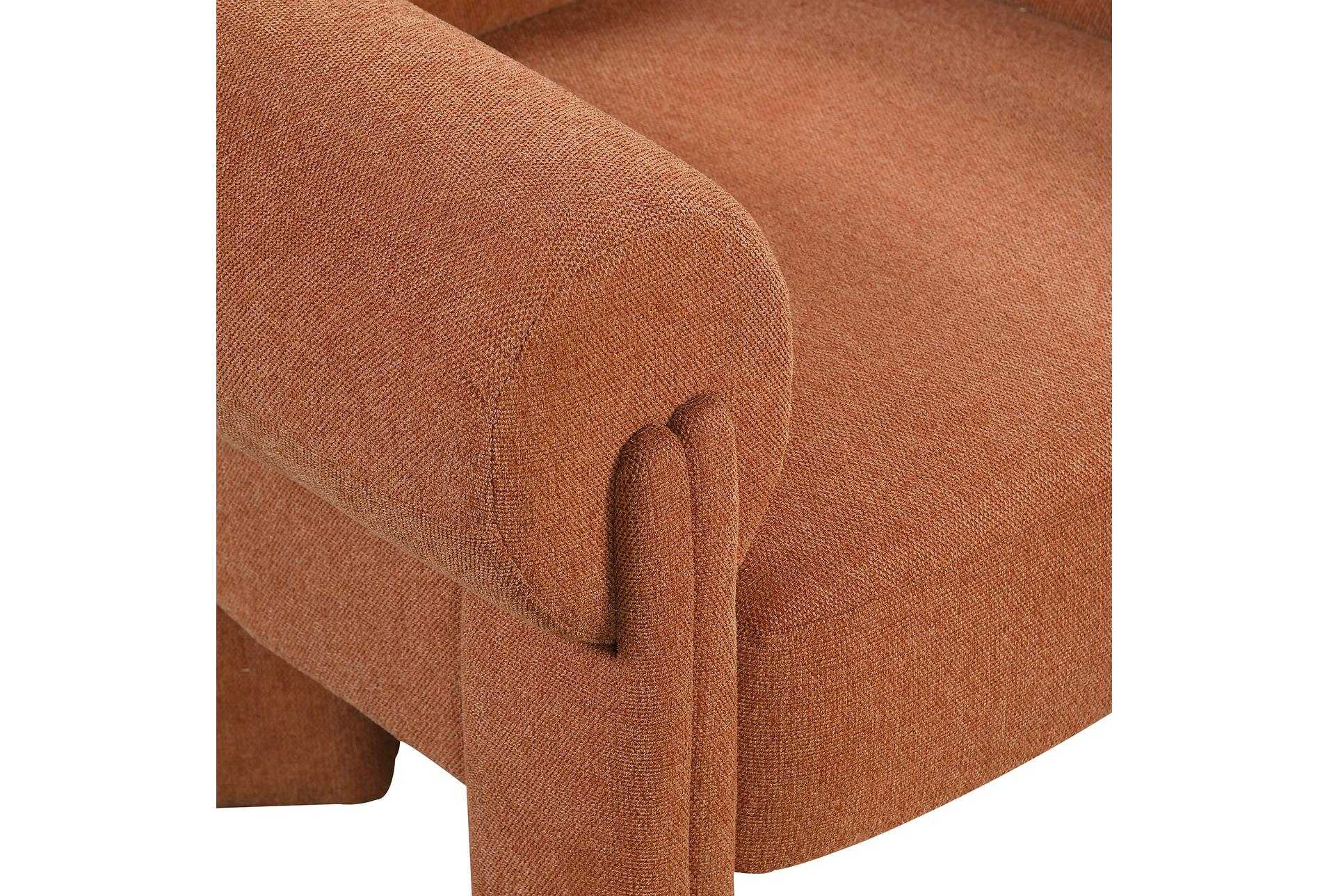 stefano brown cognac polyester fabric accent chair | with arms 13 stefano brown cognac polyester fabric accent chair | with arms