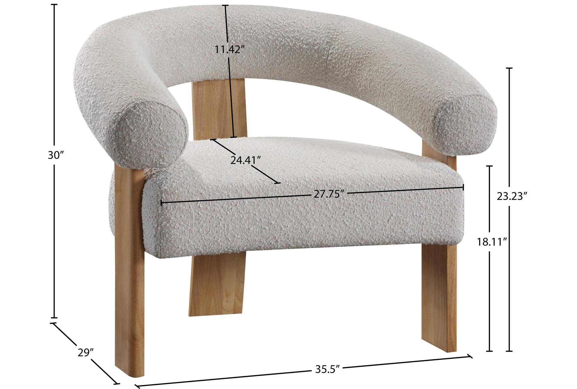 winston cream white boucle fabric accent chair with natural finish 16 winston cream white boucle fabric accent chair with natural finish