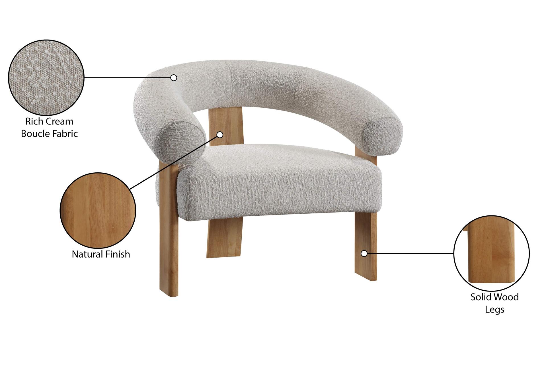 winston cream white boucle fabric accent chair with natural finish 17 winston cream white boucle fabric accent chair with natural finish