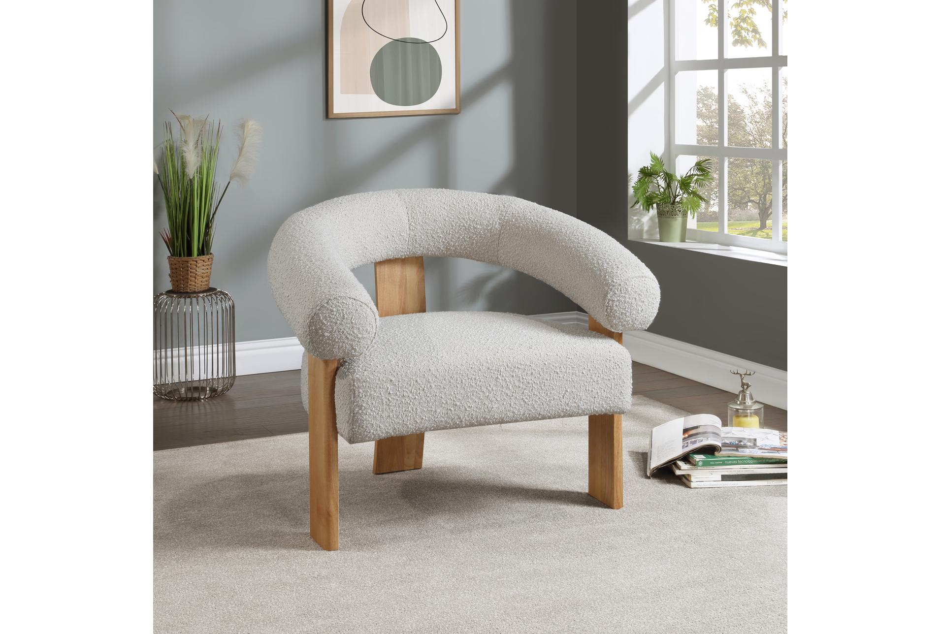 winston cream white boucle fabric accent chair with natural finish 18 winston cream white boucle fabric accent chair with natural finish