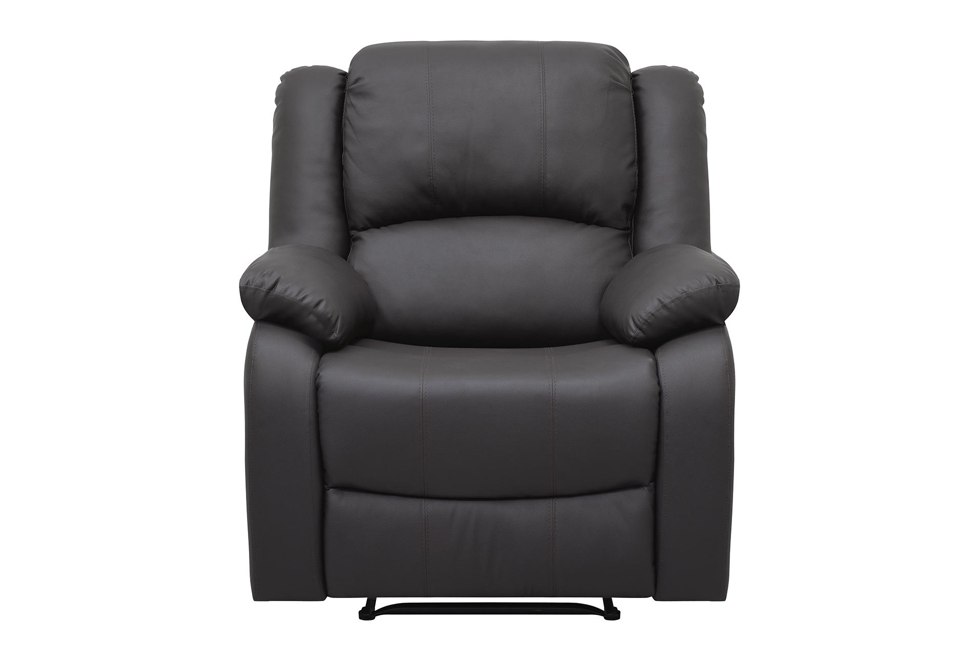 vinnie 35" dark brown faux leather manual recliner 11 vinnie 35" dark brown faux leather manual recliner