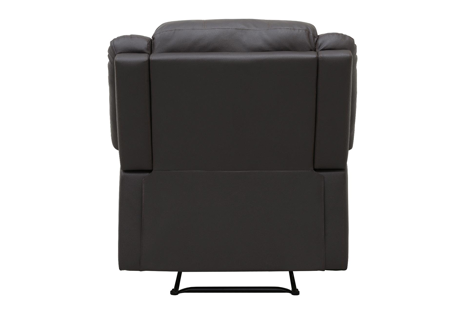 vinnie 35" dark brown faux leather manual recliner 16 vinnie 35" dark brown faux leather manual recliner