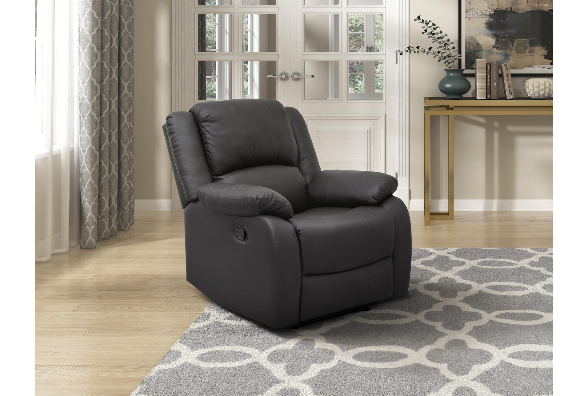 vinnie 35" dark brown faux leather manual recliner 17 vinnie 35" dark brown faux leather manual recliner