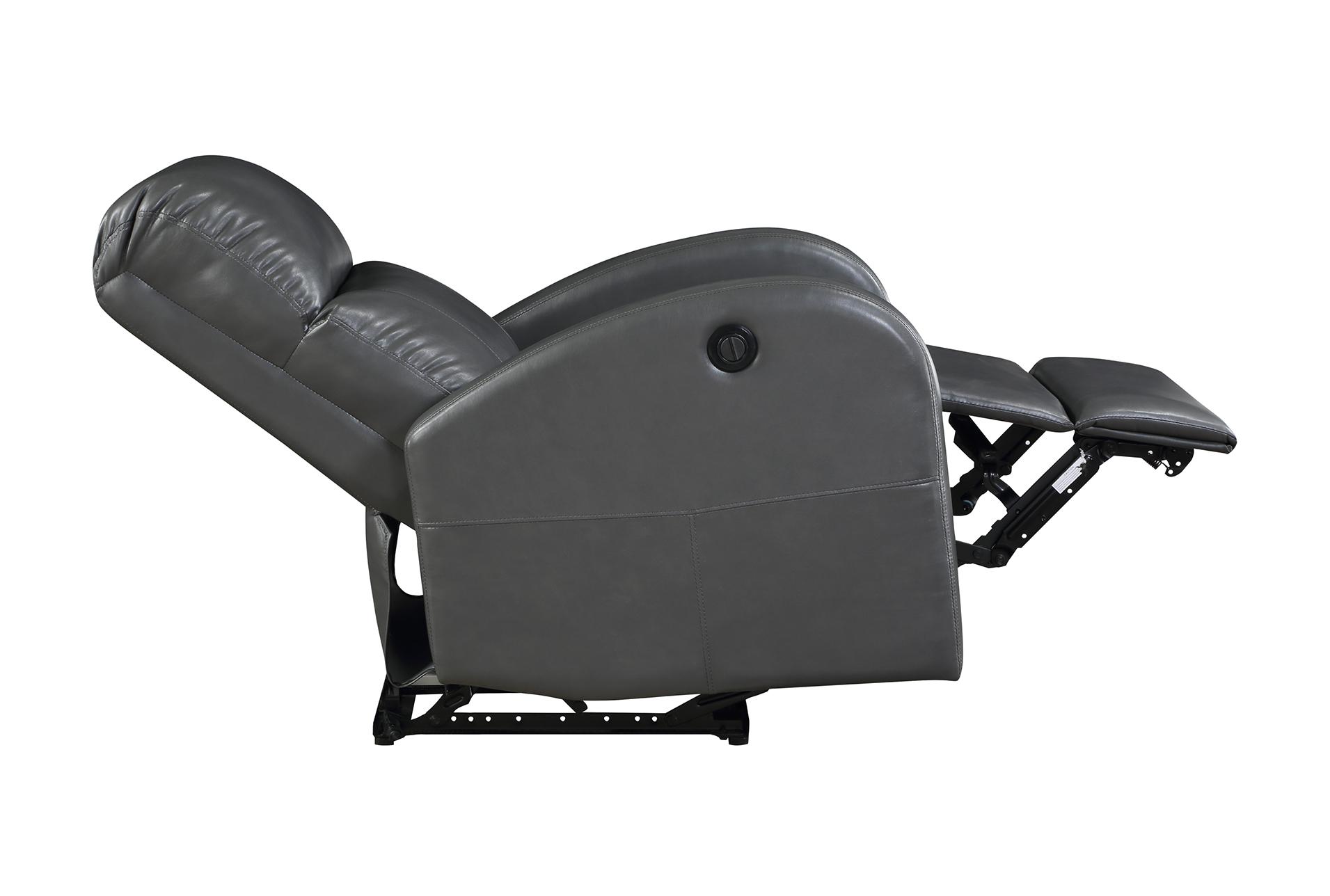 carlos 30" grey faux leather power recliner 12 carlos 30" grey faux leather power recliner