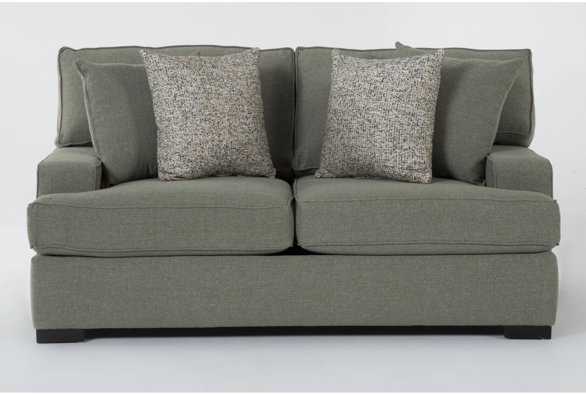 arliss foam 67" fabric green weave loveseat | loose reversible back 1 arliss foam 67" fabric green weave loveseat | loose reversible back