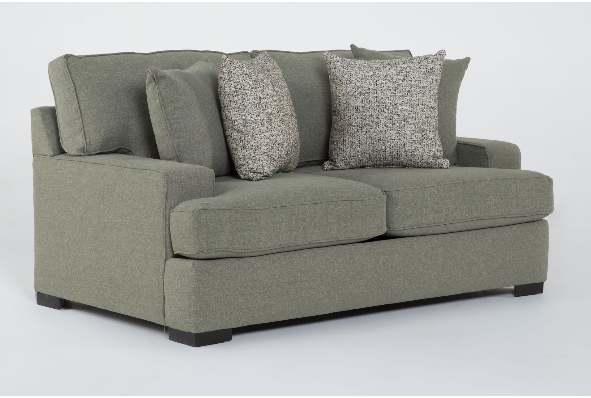 arliss foam 67" fabric green weave loveseat | loose reversible back 9 arliss foam 67" fabric green weave loveseat | loose reversible back