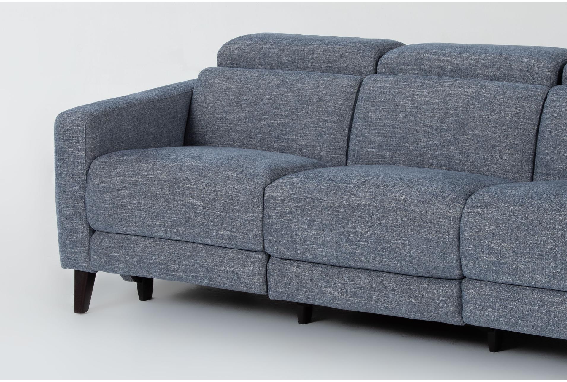 blake denim 2 piece power reclining sofa & loveseat set with power headrest & usb 16 blake denim 2 piece power reclining sofa & loveseat set with power headrest & usb