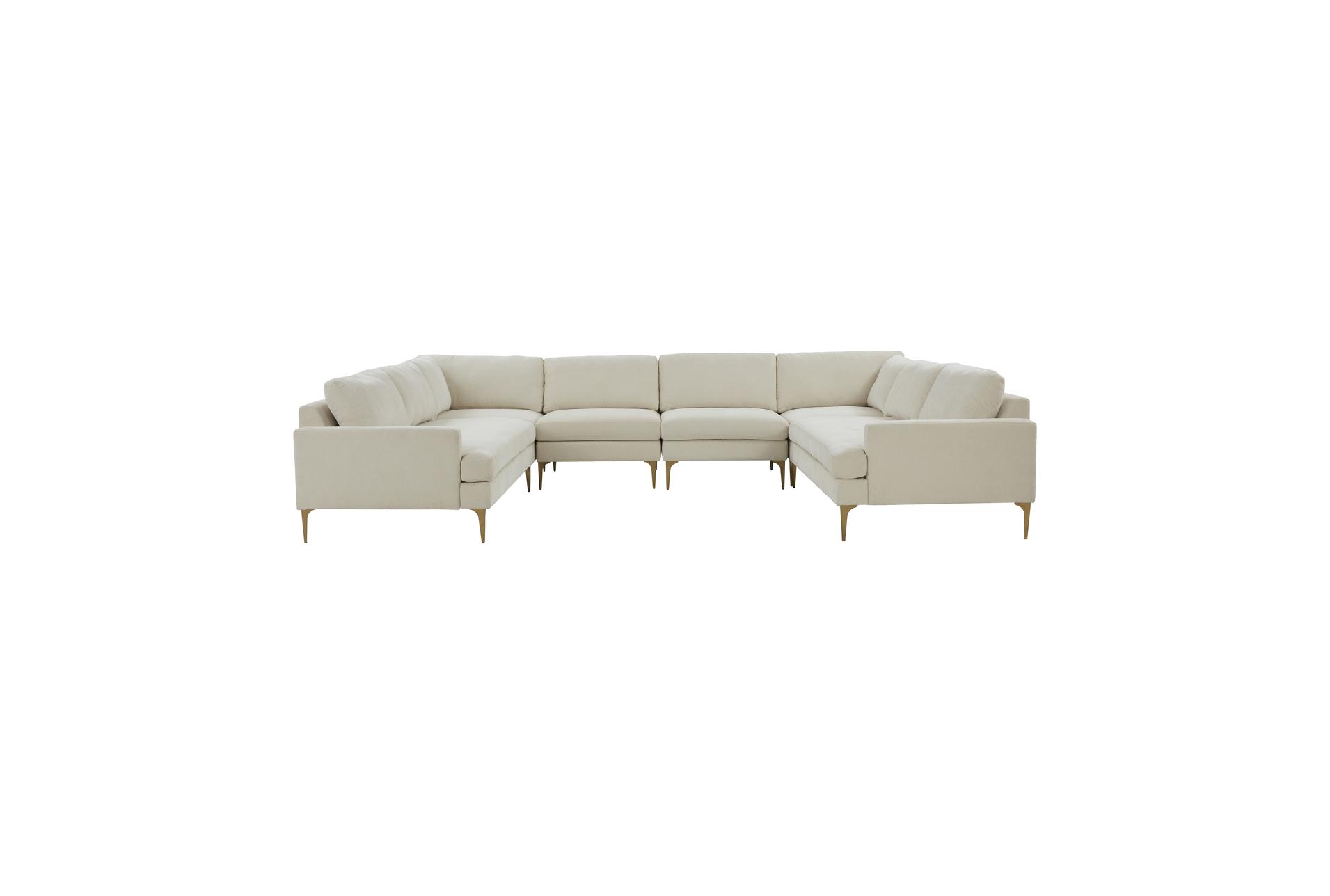 serena cream white beige velvet fabric u-u-shaped sectional | symmetrical 8 serena cream white beige velvet fabric u-u-shaped sectional | symmetrical