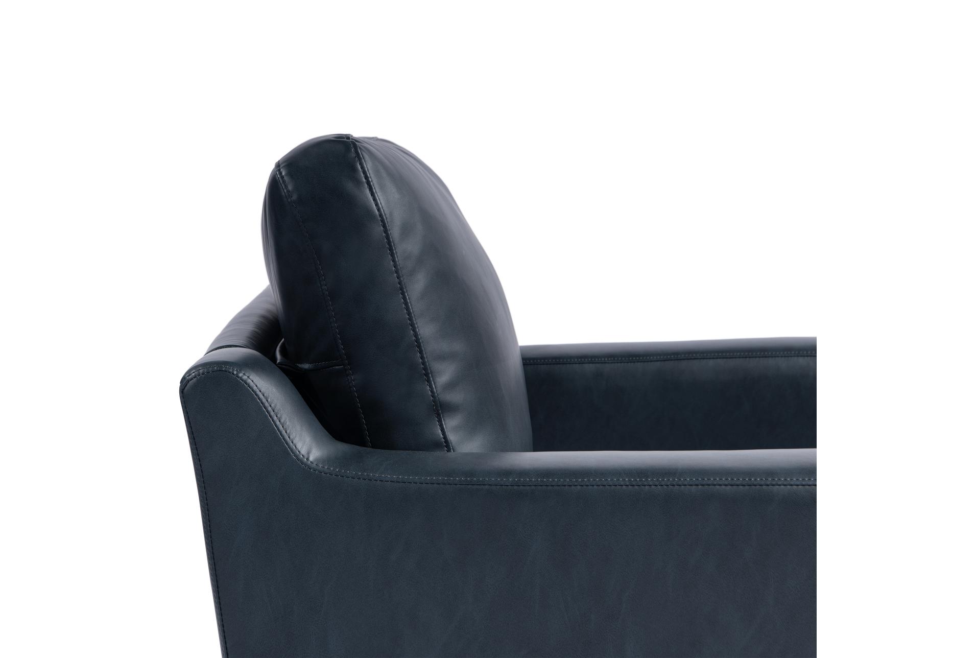 fletcher navy blue faux leather arm chair | club | polyurethane | solid | with arms 16 fletcher navy blue faux leather arm chair | club | polyurethane | solid | with arms