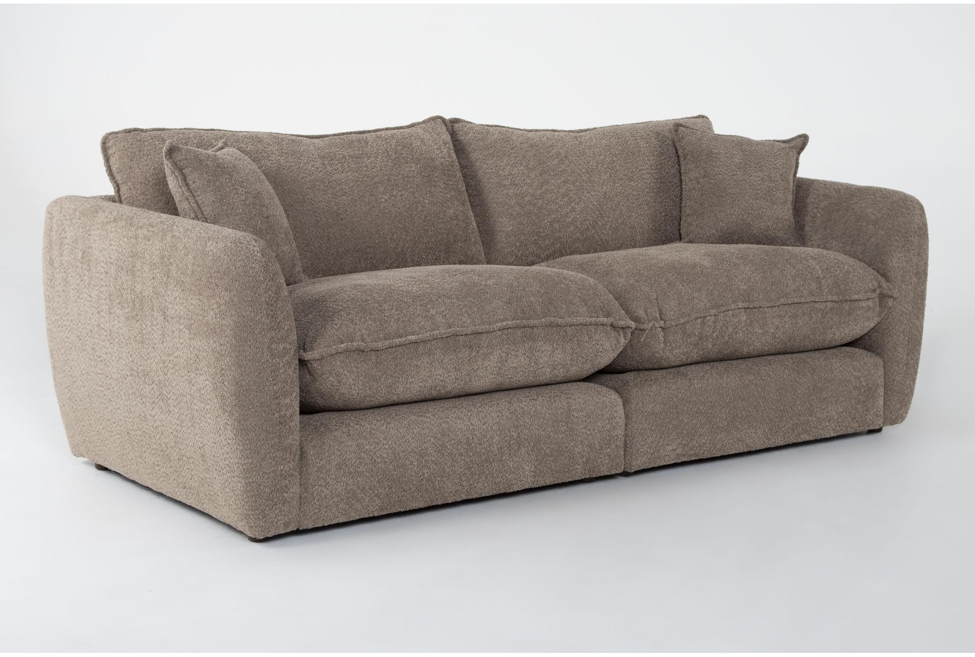 ruby mink brown boucle fabric modular 2 piece apartment sofa | loose reversible back 9 ruby mink brown boucle fabric modular 2 piece apartment sofa | loose reversible back