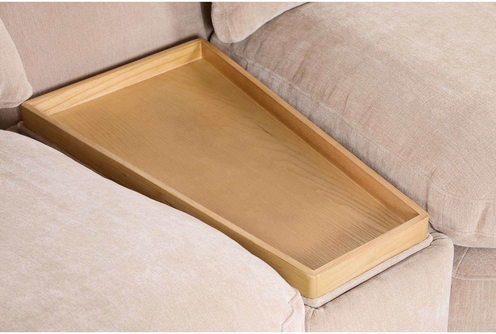 kendall 159" sand beige cloud-like 7 piece curved l-shaped modular sectional with dual wood tray storage console | fabric 16 kendall 159" sand beige cloud-like 7 piece curved l-shaped modular sectional with dual wood tray storage console | fabric