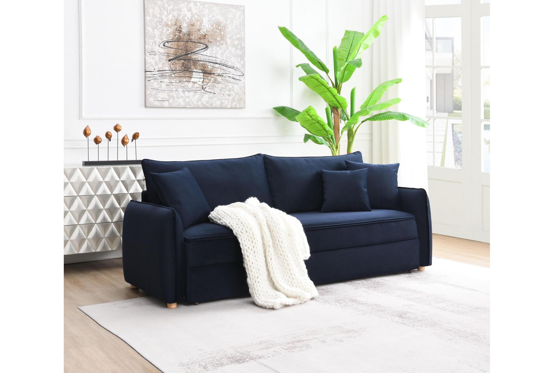 deana navy blue 88" tufted velvet fabric convertible futon sleeper sofa bed 15 deana navy blue 88" tufted velvet fabric convertible futon sleeper sofa bed