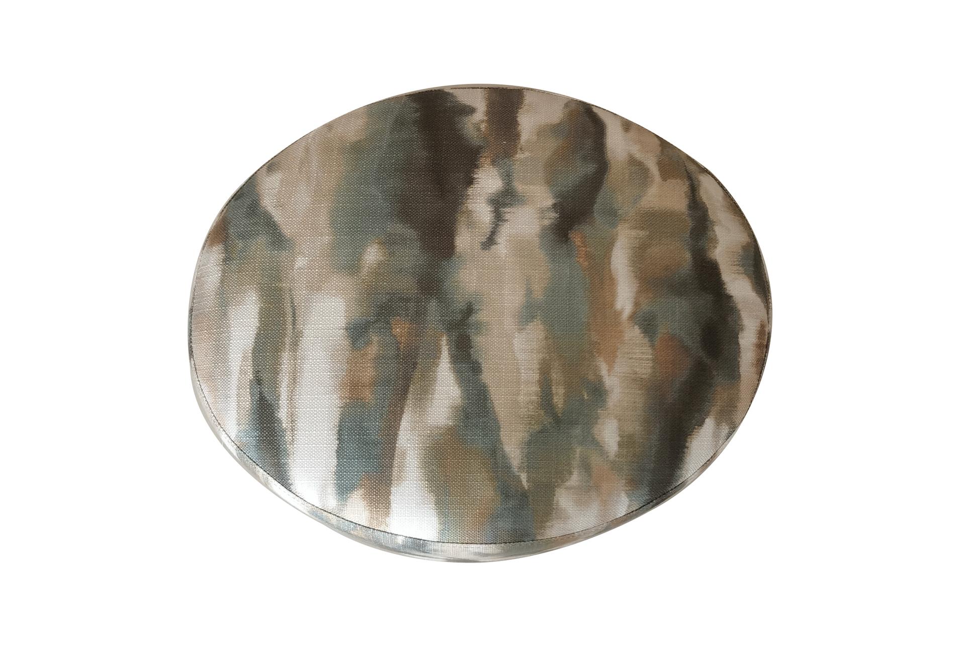 zoe multi color oval accent ottoman | round 9 zoe multi color oval accent ottoman | round