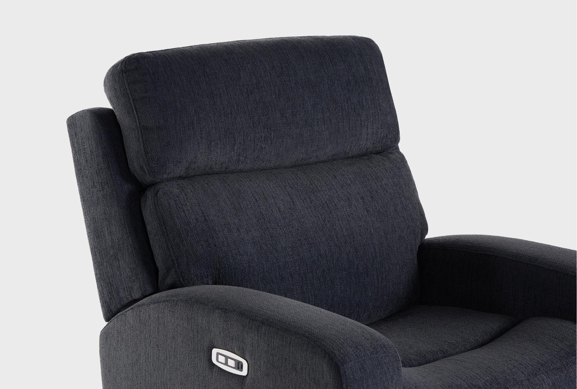 torin navy blue fabric 35" power recliner with usb 22 torin navy blue fabric 35" power recliner with usb