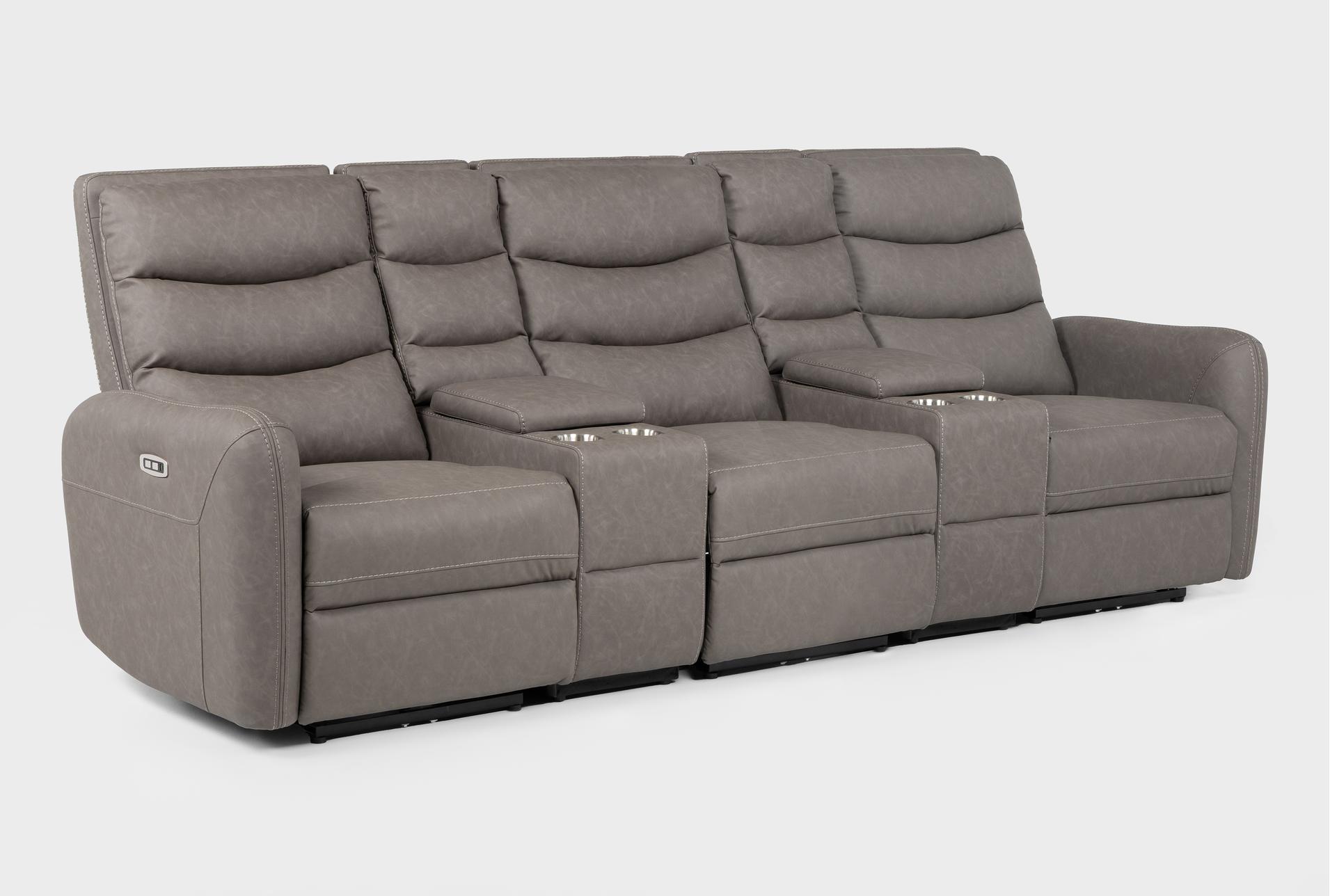 casimir charcoal 5 piece fabric 104" power reclining theater sectional with usb 22 casimir charcoal 5 piece fabric 104" power reclining theater sectional with usb