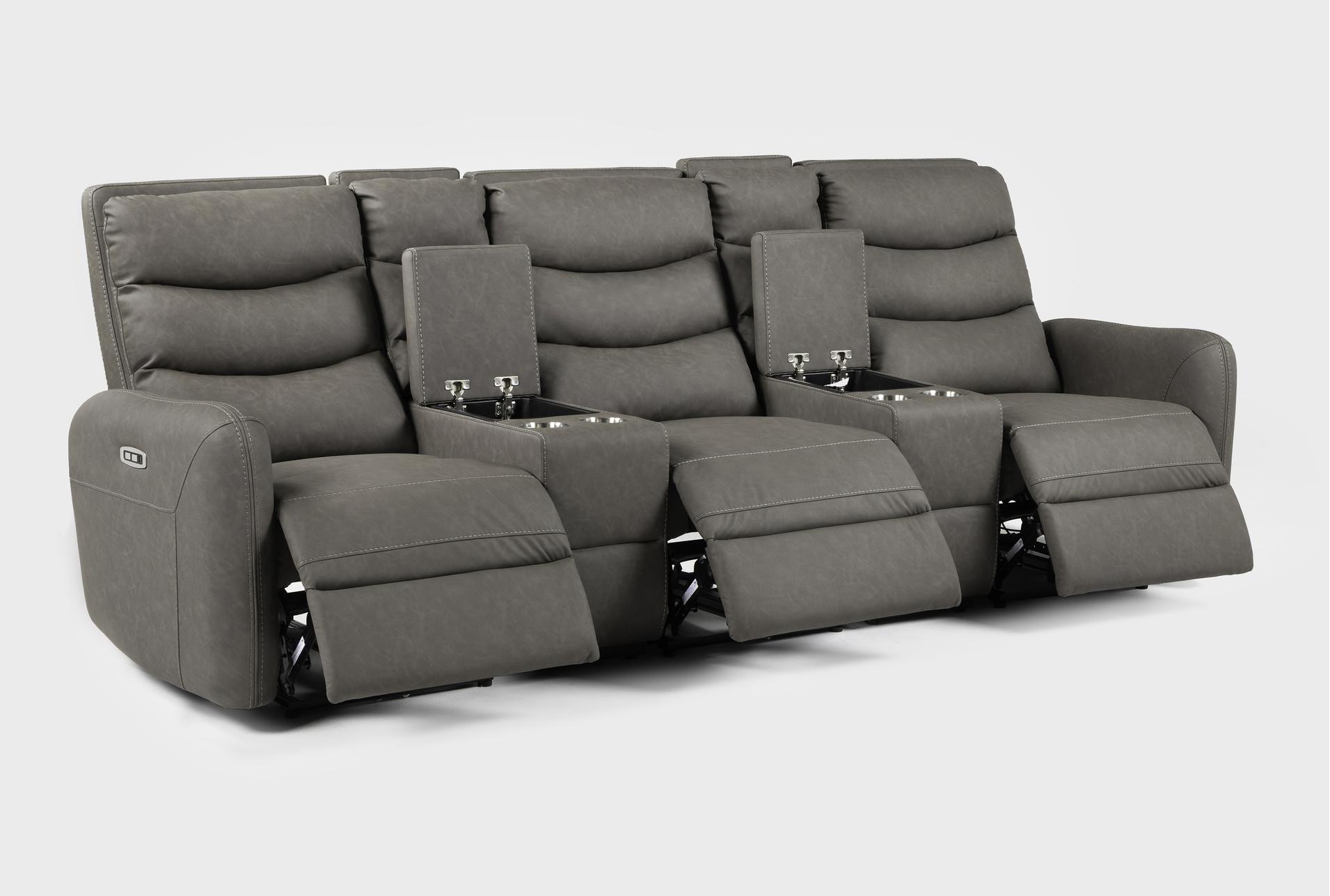 casimir charcoal 5 piece fabric 104" power reclining theater sectional with usb 24 casimir charcoal 5 piece fabric 104" power reclining theater sectional with usb