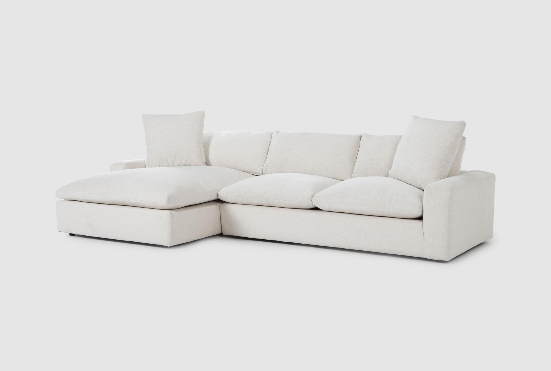 paloma cotton white beige fabric 2 piece modular sectional with left arm facing oversized chaise 1 paloma cotton white beige fabric 2 piece modular sectional with left arm facing oversized chaise