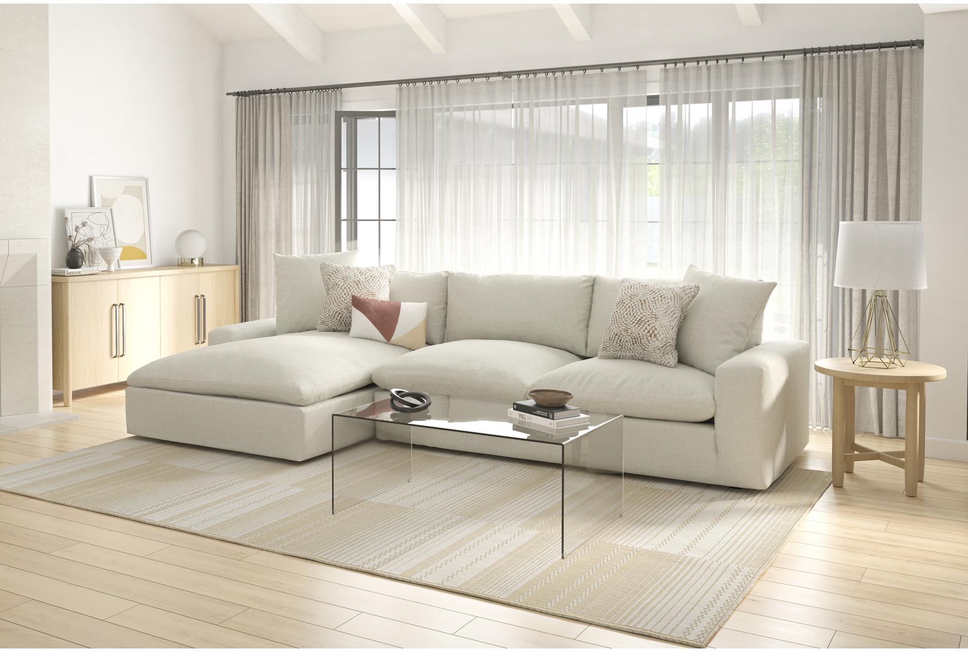 paloma cotton white beige fabric 2 piece modular sectional with left arm facing oversized chaise 12 paloma cotton white beige fabric 2 piece modular sectional with left arm facing oversized chaise