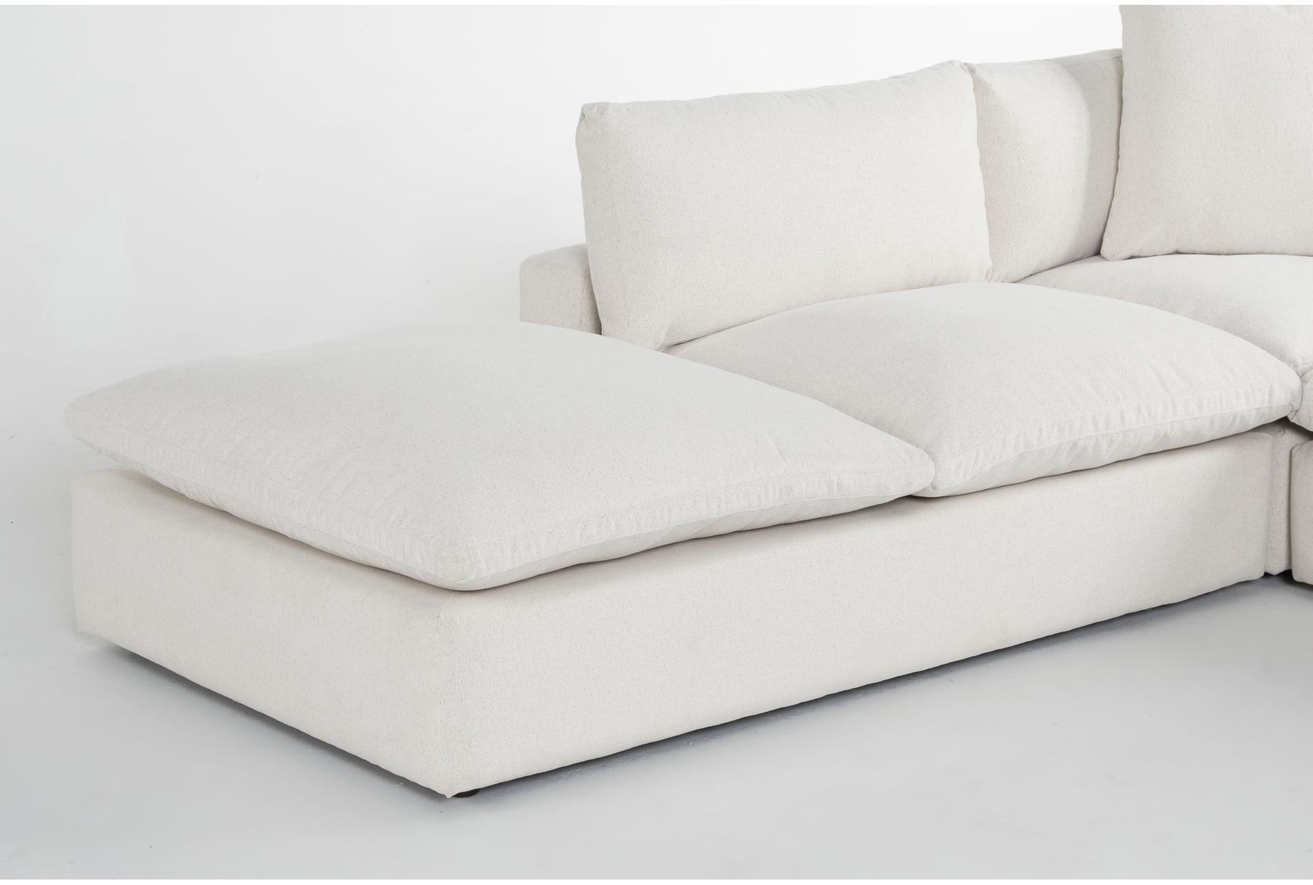 paloma cotton white beige fabric 3 piece modular sectional with left arm facing bumper chaise 9 paloma cotton white beige fabric 3 piece modular sectional with left arm facing bumper chaise