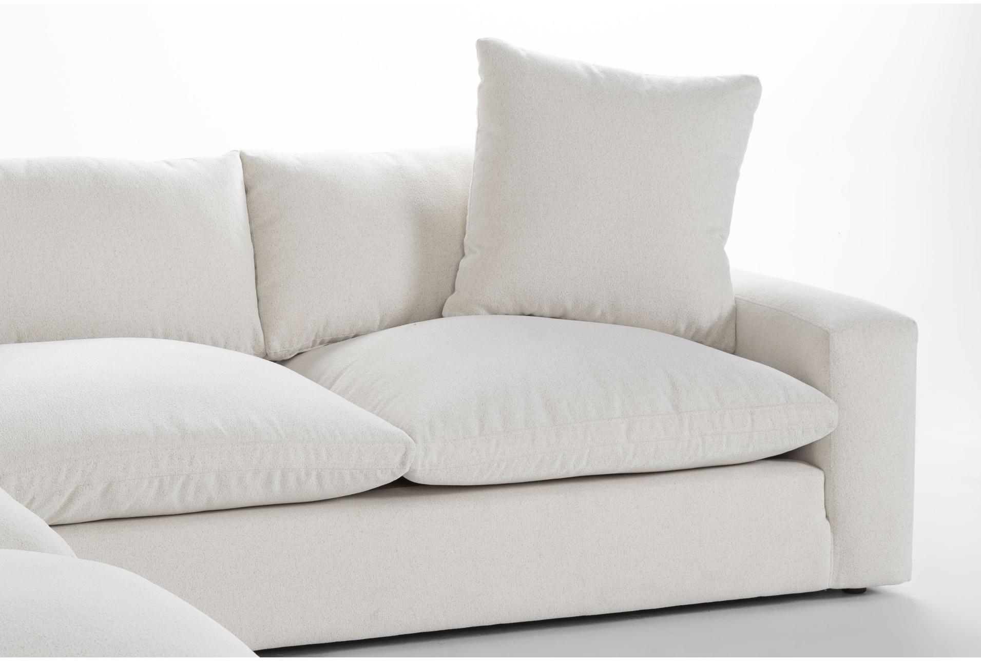 paloma cotton white beige fabric 3 piece modular sectional with left arm facing bumper chaise 10 paloma cotton white beige fabric 3 piece modular sectional with left arm facing bumper chaise