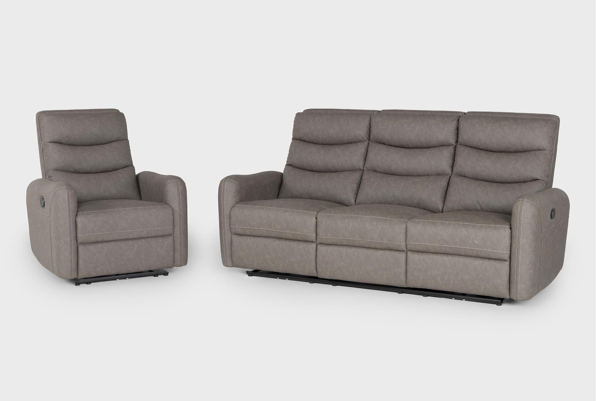 casimir charcoal 2 piece fabric 81" manual reclining sofa and recliner set 1 casimir charcoal 2 piece fabric 81" manual reclining sofa and recliner set
