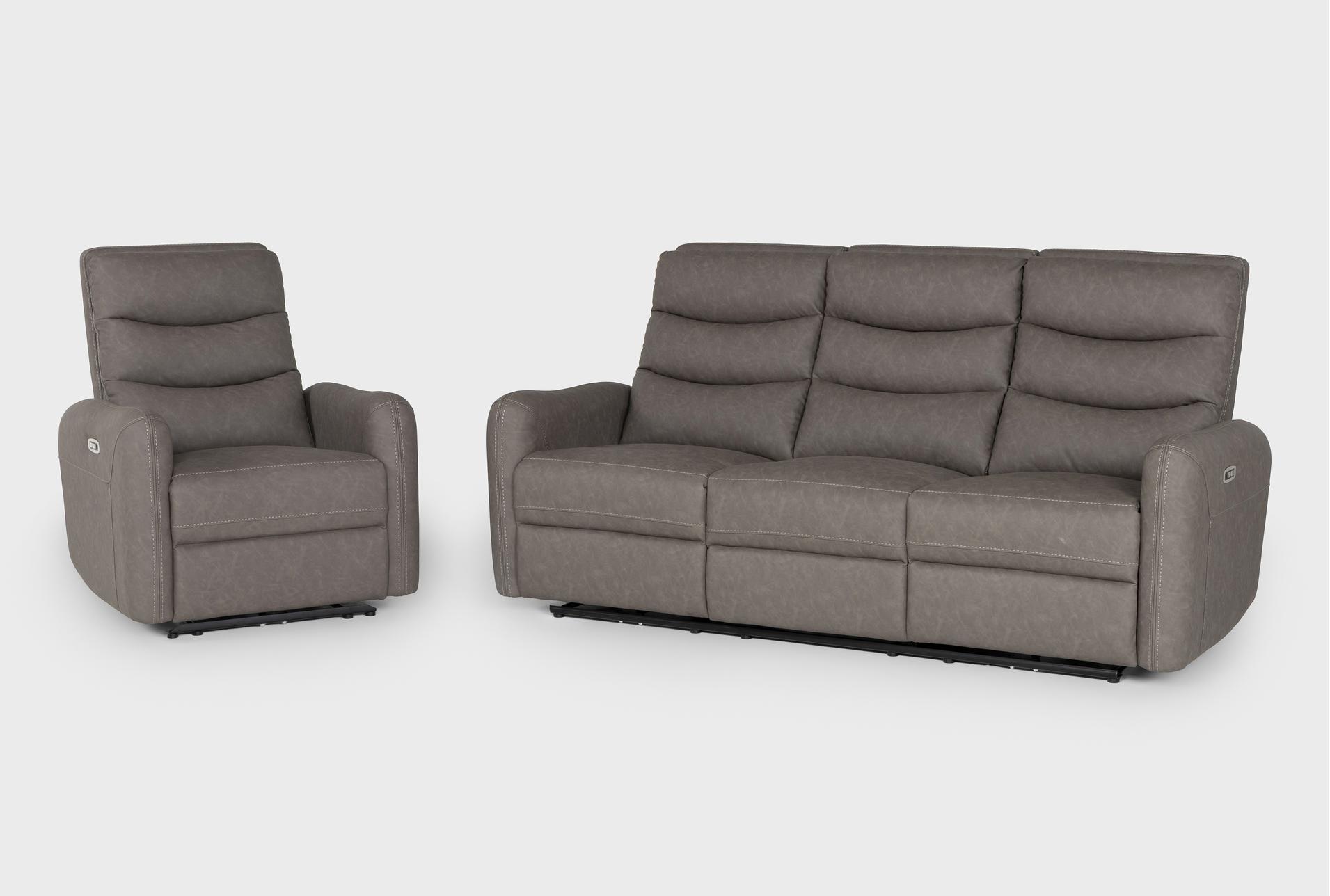 casimir charcoal 2 piece power reclining sofa and recliner set 1 casimir charcoal 2 piece power reclining sofa and recliner set