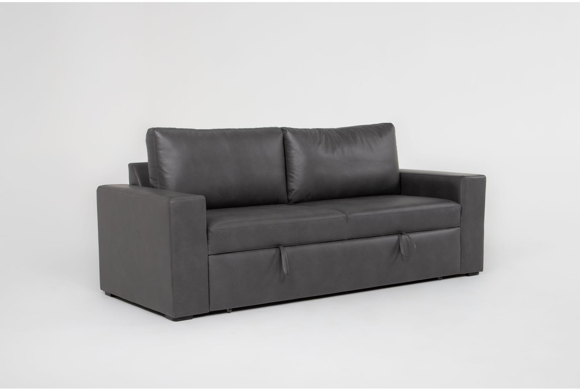 sebastian slate faux leather 92" convertible futon sleeper sofa bed 9 sebastian slate faux leather 92" convertible futon sleeper sofa bed
