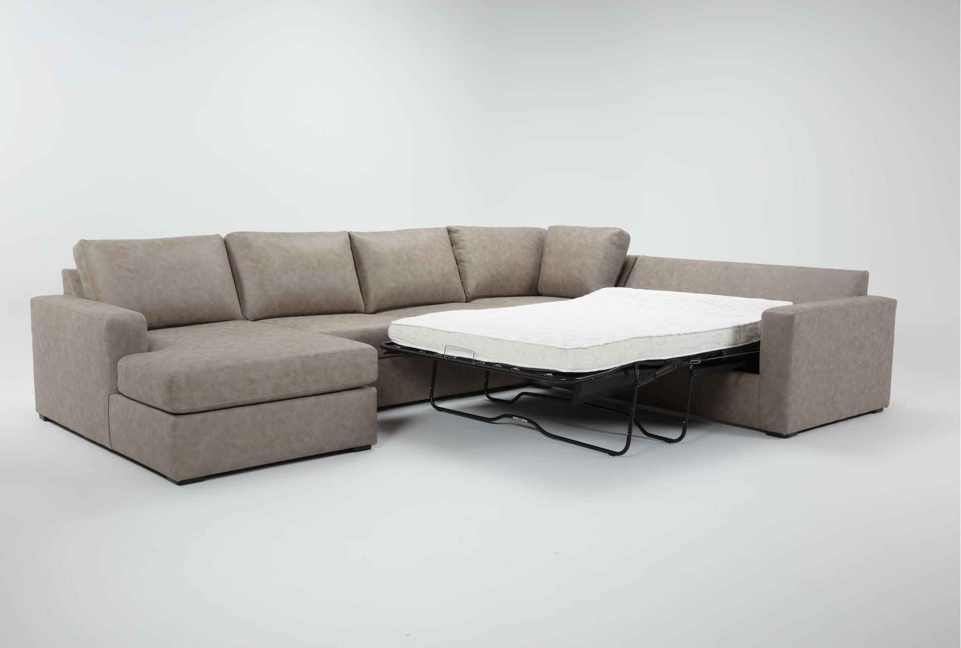 araceli ii taupe beige brown vegan faux leather 4 piece full sleeper sectional with left arm facing chaise | fabric 10 araceli ii taupe beige brown vegan faux leather 4 piece full sleeper sectional with left arm facing chaise | fabric