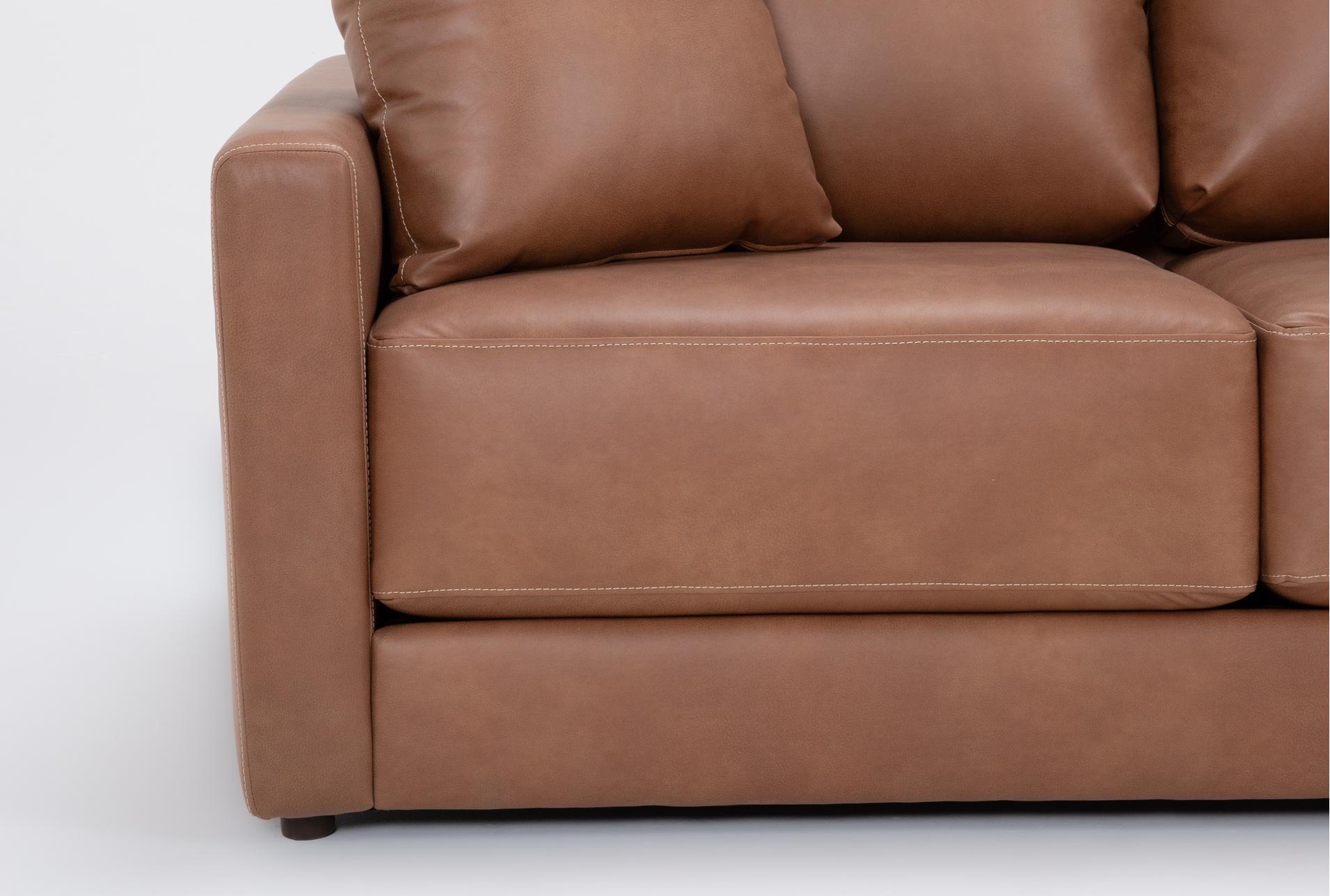 alicia saddle brown vegan faux leather 72" loveseat | fabric | loose reversible back 9 alicia saddle brown vegan faux leather 72" loveseat | fabric | loose reversible back