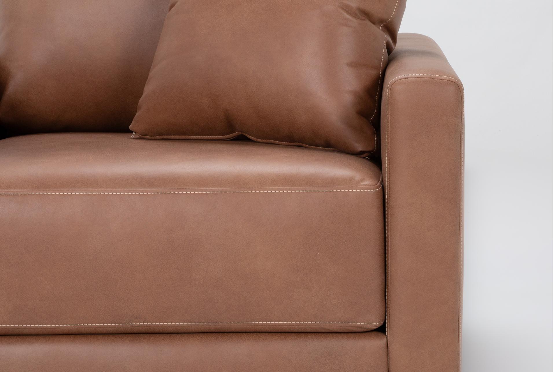 alicia saddle brown vegan faux leather 3 piece 90" sofa loveseat & swivel chair set | loose reversible back 9 alicia saddle brown vegan faux leather 3 piece 90" sofa loveseat & swivel chair set | loose reversible back