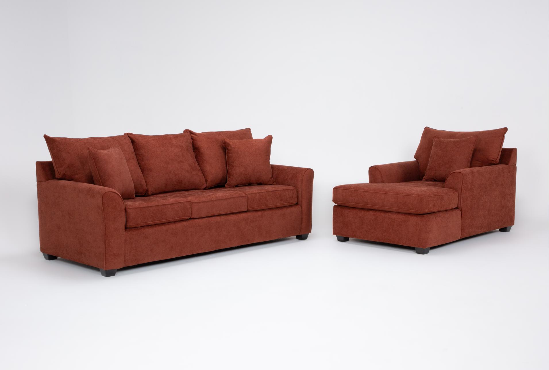 jaylen ii terracotta fabric 88" sofa & chaise set | loose reversible back | 2 piece 1 jaylen ii terracotta fabric 88" sofa & chaise set | loose reversible back | 2 piece