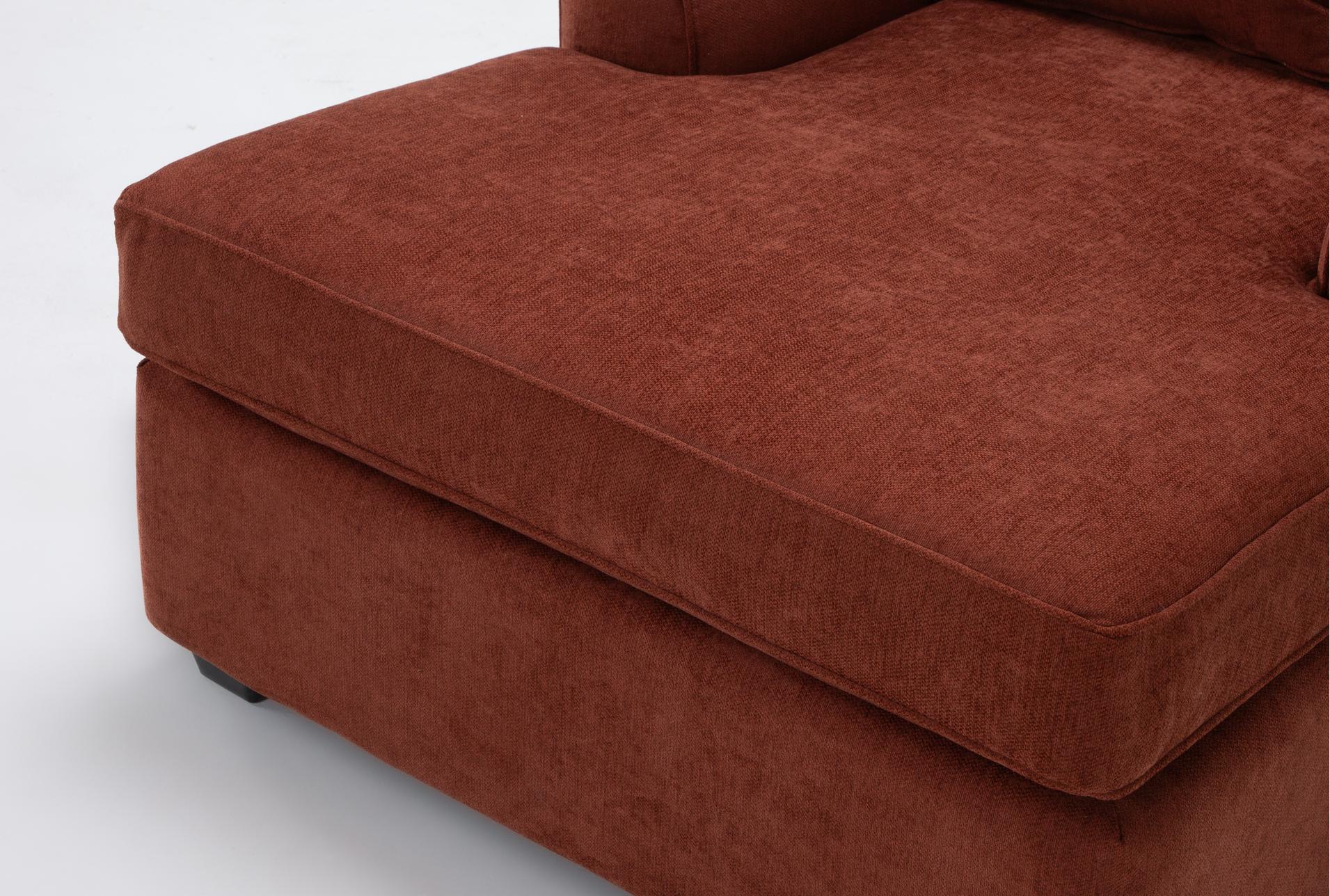 jaylen ii terracotta fabric 88" sofa & chaise set | loose reversible back | 2 piece 10 jaylen ii terracotta fabric 88" sofa & chaise set | loose reversible back | 2 piece