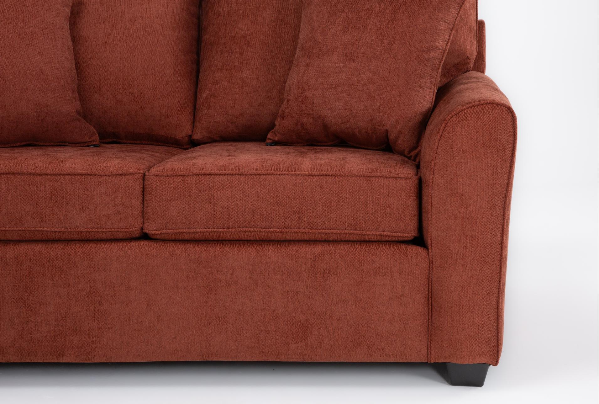 jaylen ii terracotta fabric 88" queen sleeper sofa & chaise set 13 jaylen ii terracotta fabric 88" queen sleeper sofa & chaise set