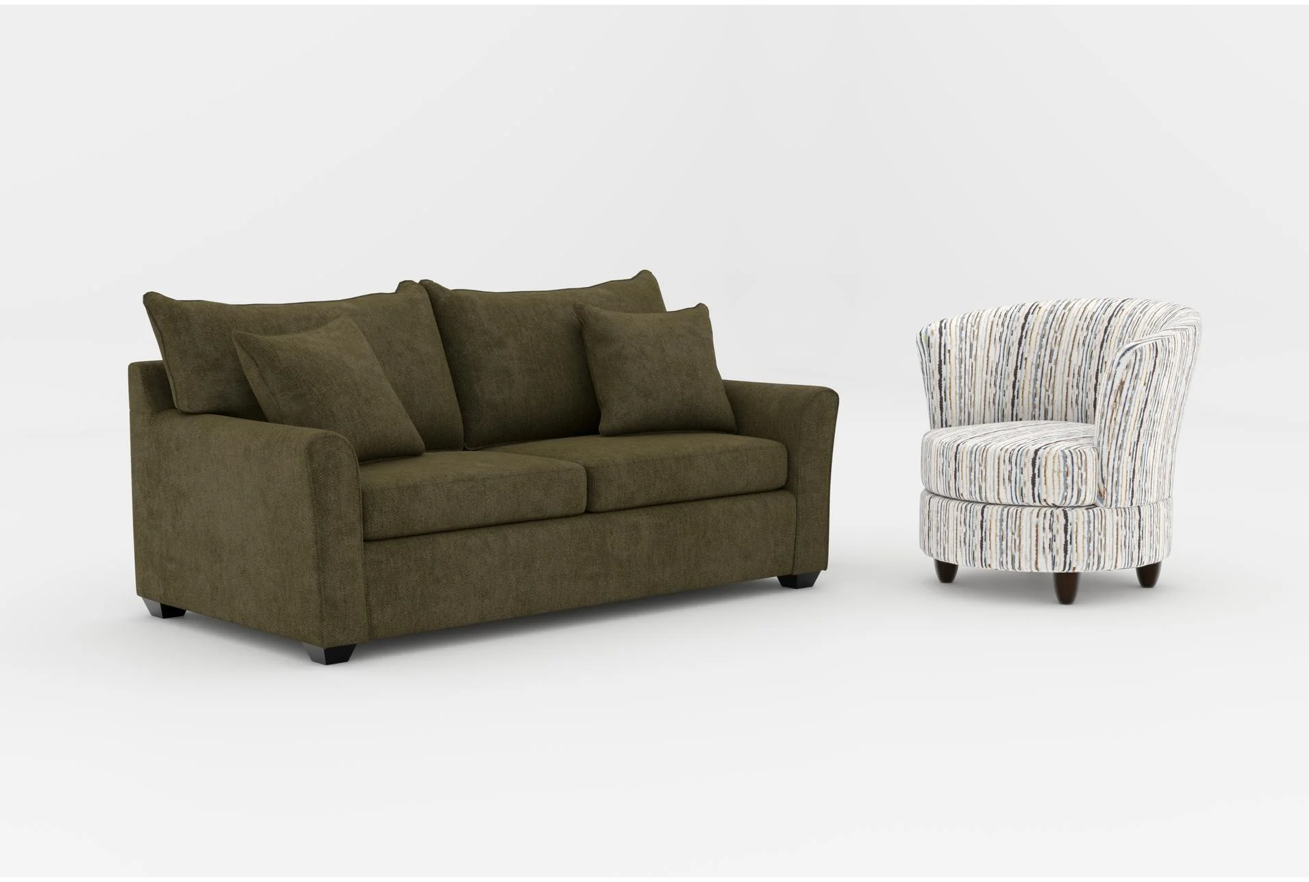 jaylen ii arbor green fabric 78" sofa|apollo multicolor fabric swivel accent arm chair with espresso finish 1 jaylen ii arbor green fabric 78" sofa|apollo multicolor fabric swivel accent arm chair with espresso finish