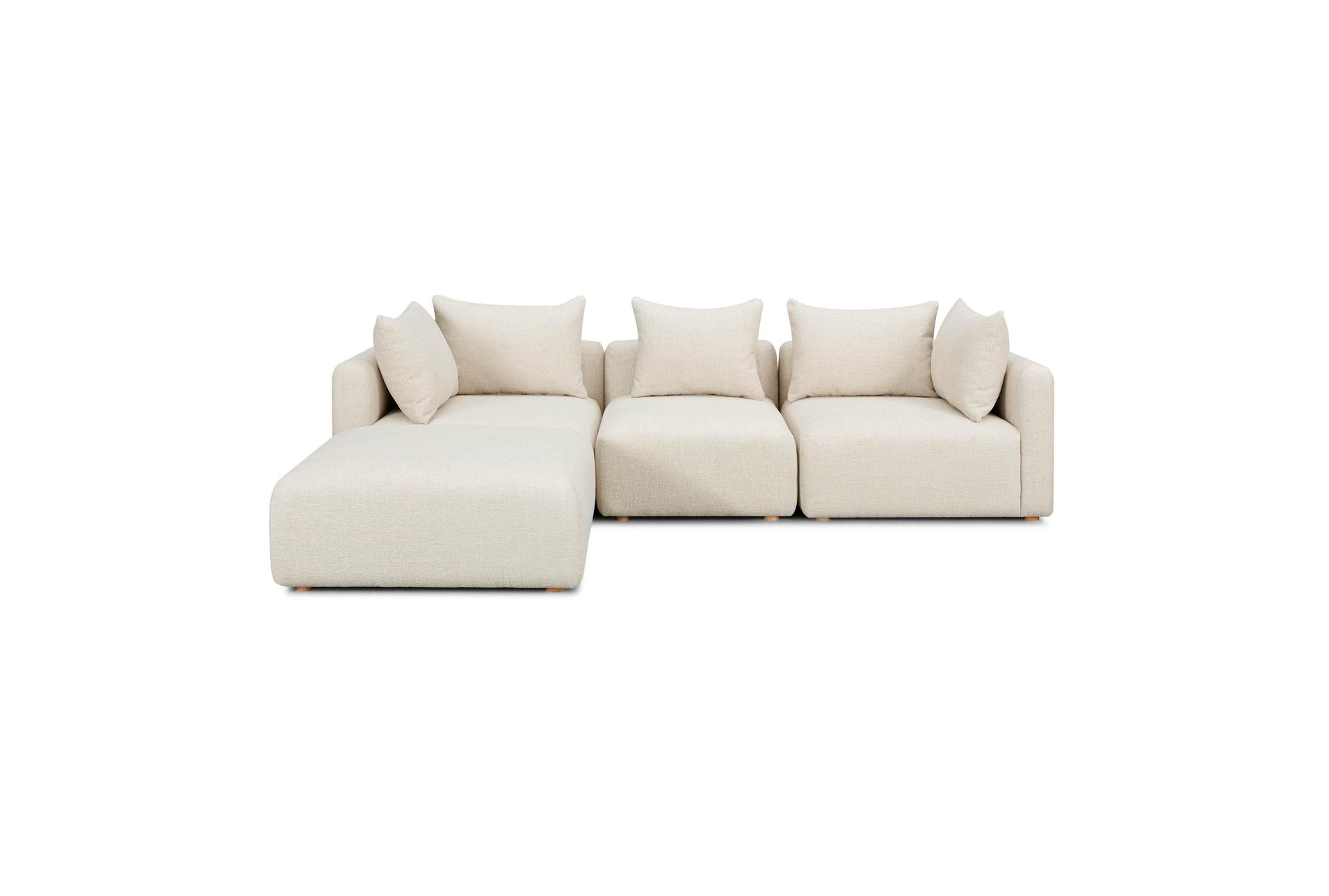 beige hangover cream heavy textured fabric 4-piece modular sectional 5 beige hangover cream heavy textured fabric 4-piece modular sectional