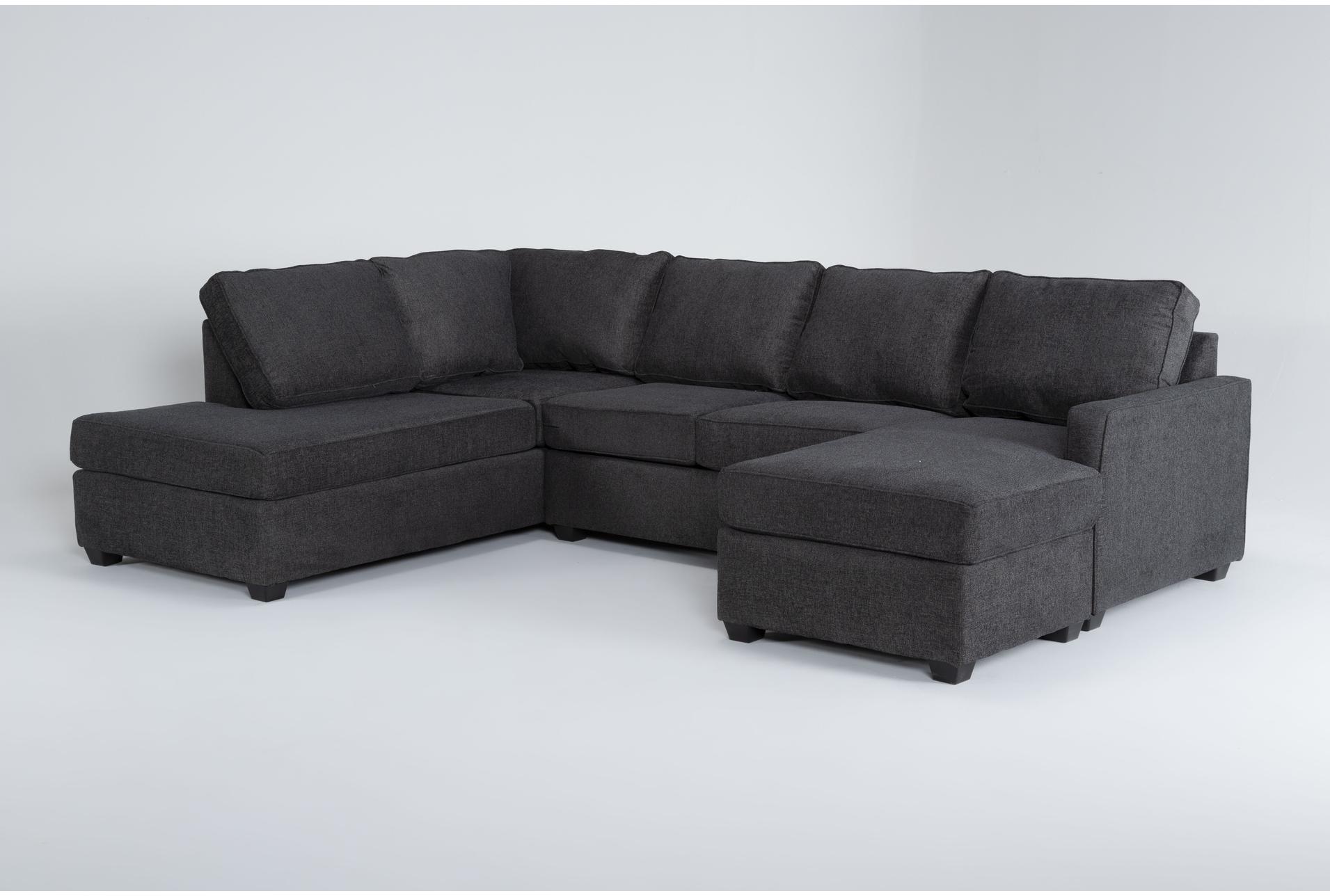 mathers slate grey fabric 125" 2 piece u-shaped sectional with right arm facing sofa chaise & left arm facing corner chaise 1 mathers slate grey fabric 125" 2 piece u-shaped sectional with right arm facing sofa chaise & left arm facing corner chaise