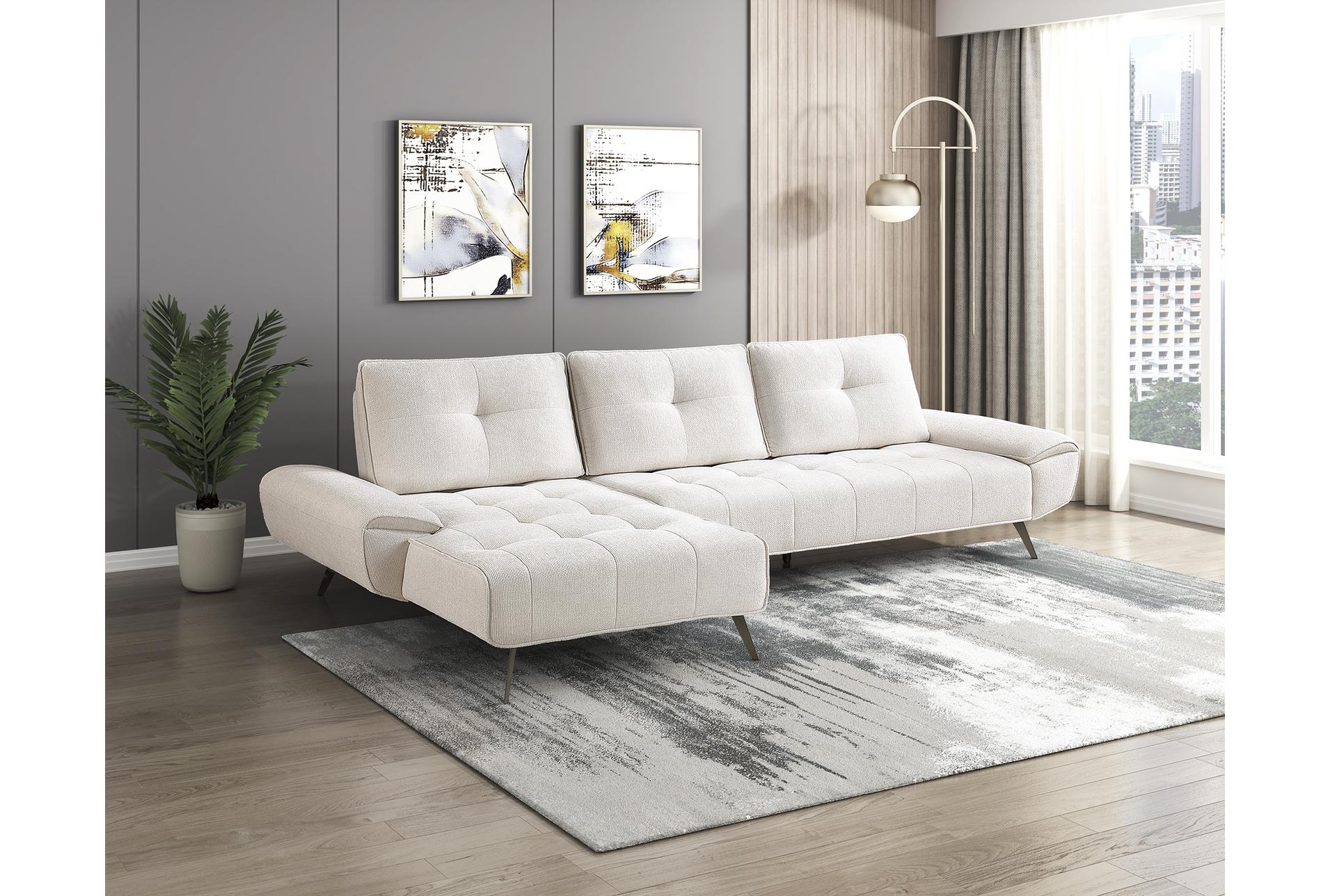 vortex beige 2-piece sectional with left chaise and dual-position backs for adjustable seat depth 22 vortex beige 2-piece sectional with left chaise and dual-position backs for adjustable seat depth