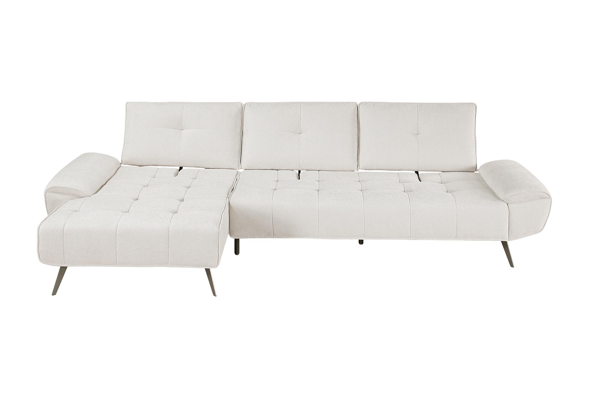 vortex beige 2-piece sectional with left chaise and dual-position backs for adjustable seat depth 17 vortex beige 2-piece sectional with left chaise and dual-position backs for adjustable seat depth