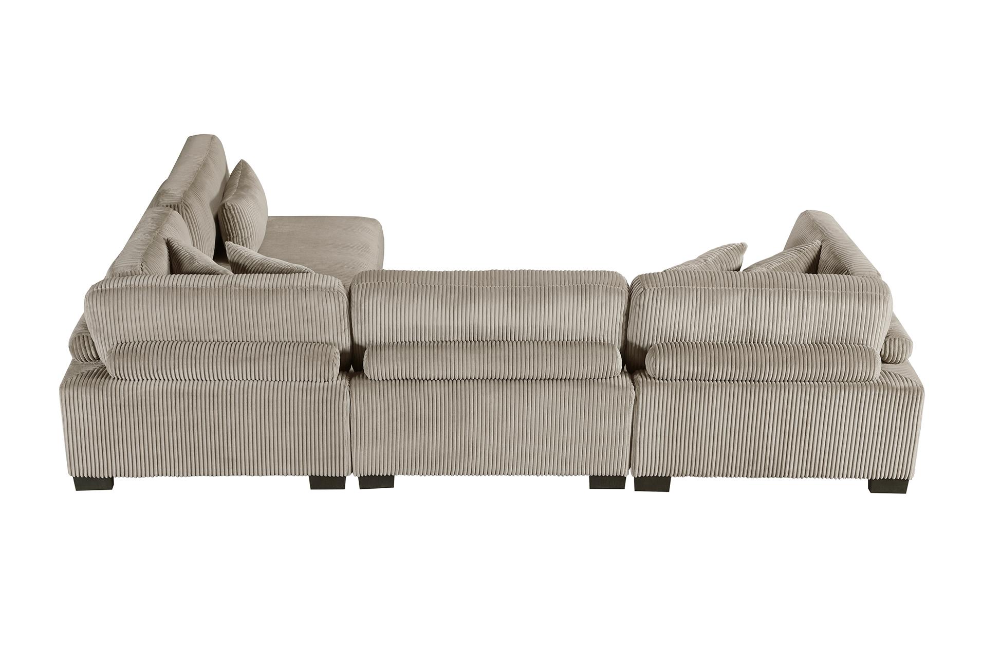 ellery brown corduroy 4-piece modular sectional | fabric | reversible | loose reversible back 17 ellery brown corduroy 4-piece modular sectional | fabric | reversible | loose reversible back