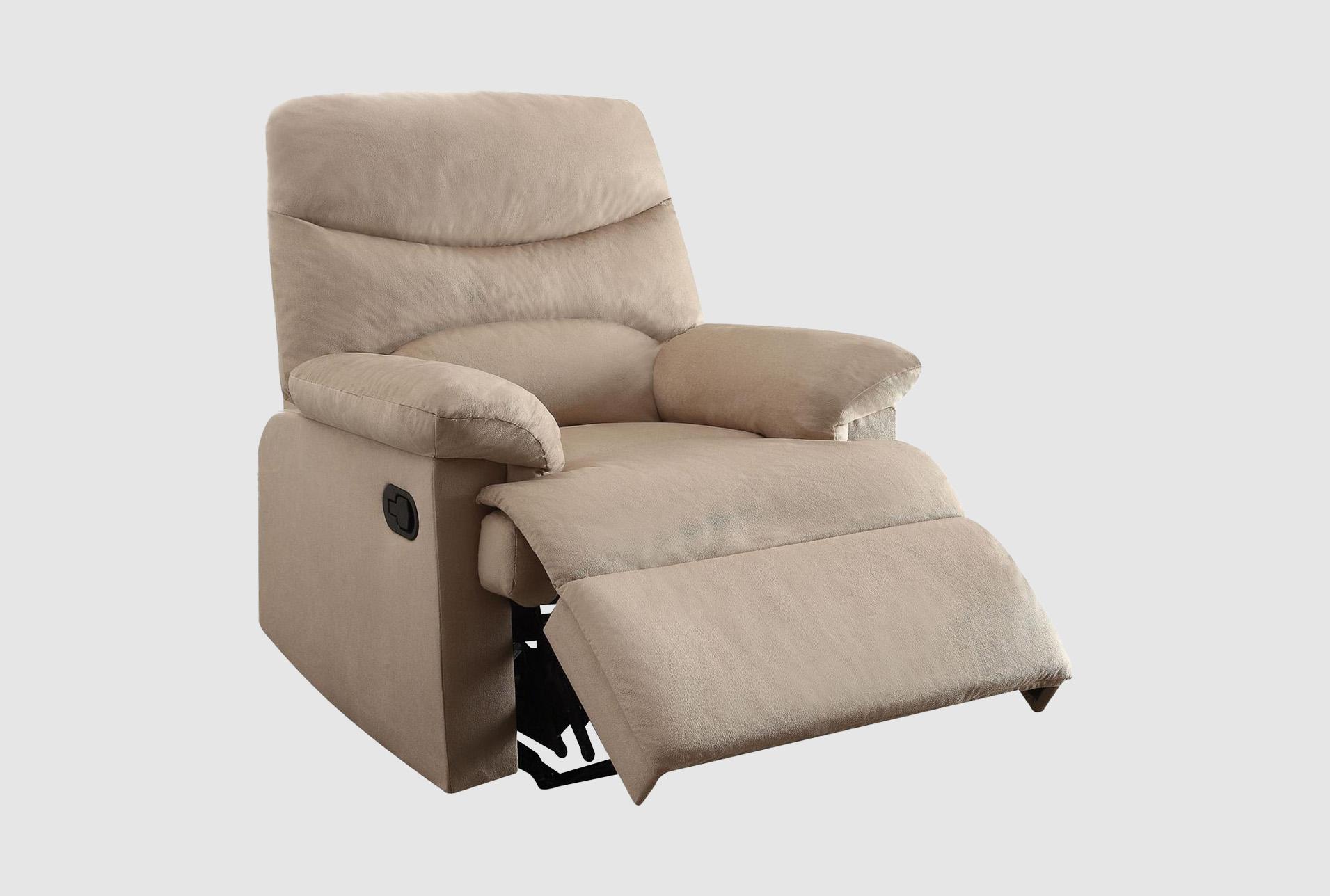 arcadia 35" beige woven fabric manual recliner | exterior pull 1 arcadia 35" beige woven fabric manual recliner | exterior pull