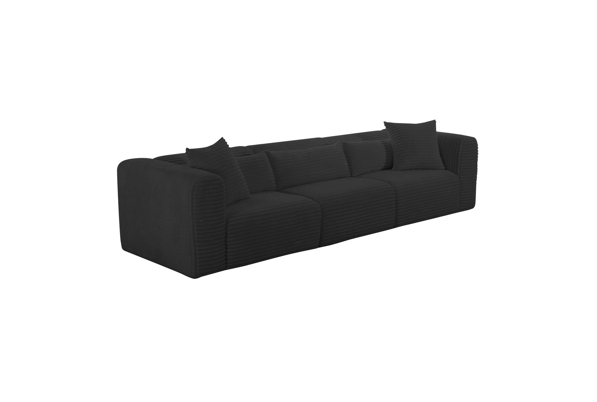 tarra fluffy oversized black corduroy fabric modular sofa 1 tarra fluffy oversized black corduroy fabric modular sofa