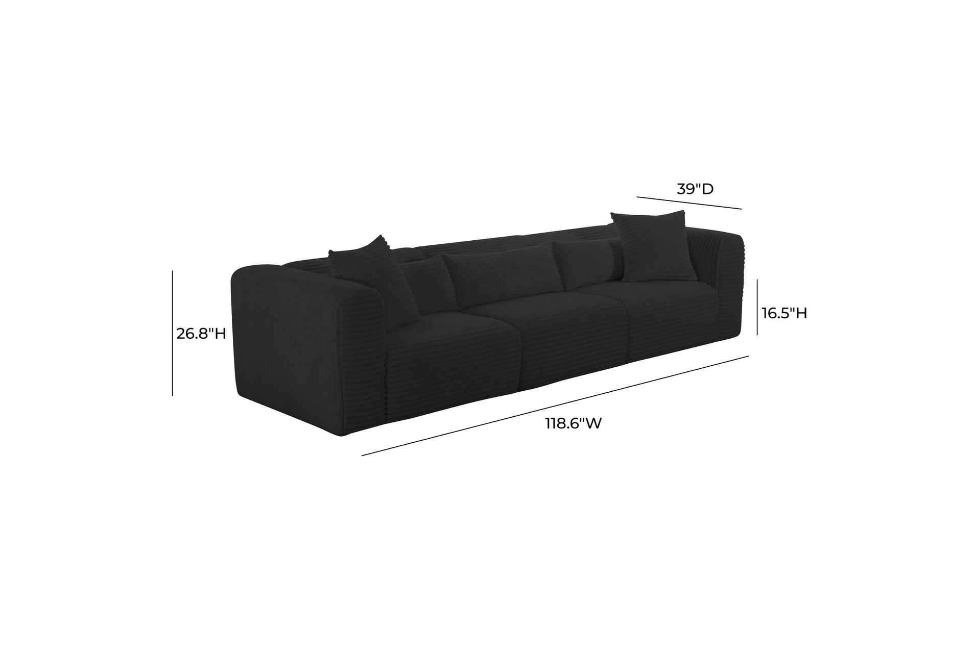tarra fluffy oversized black corduroy fabric modular sofa 8 tarra fluffy oversized black corduroy fabric modular sofa
