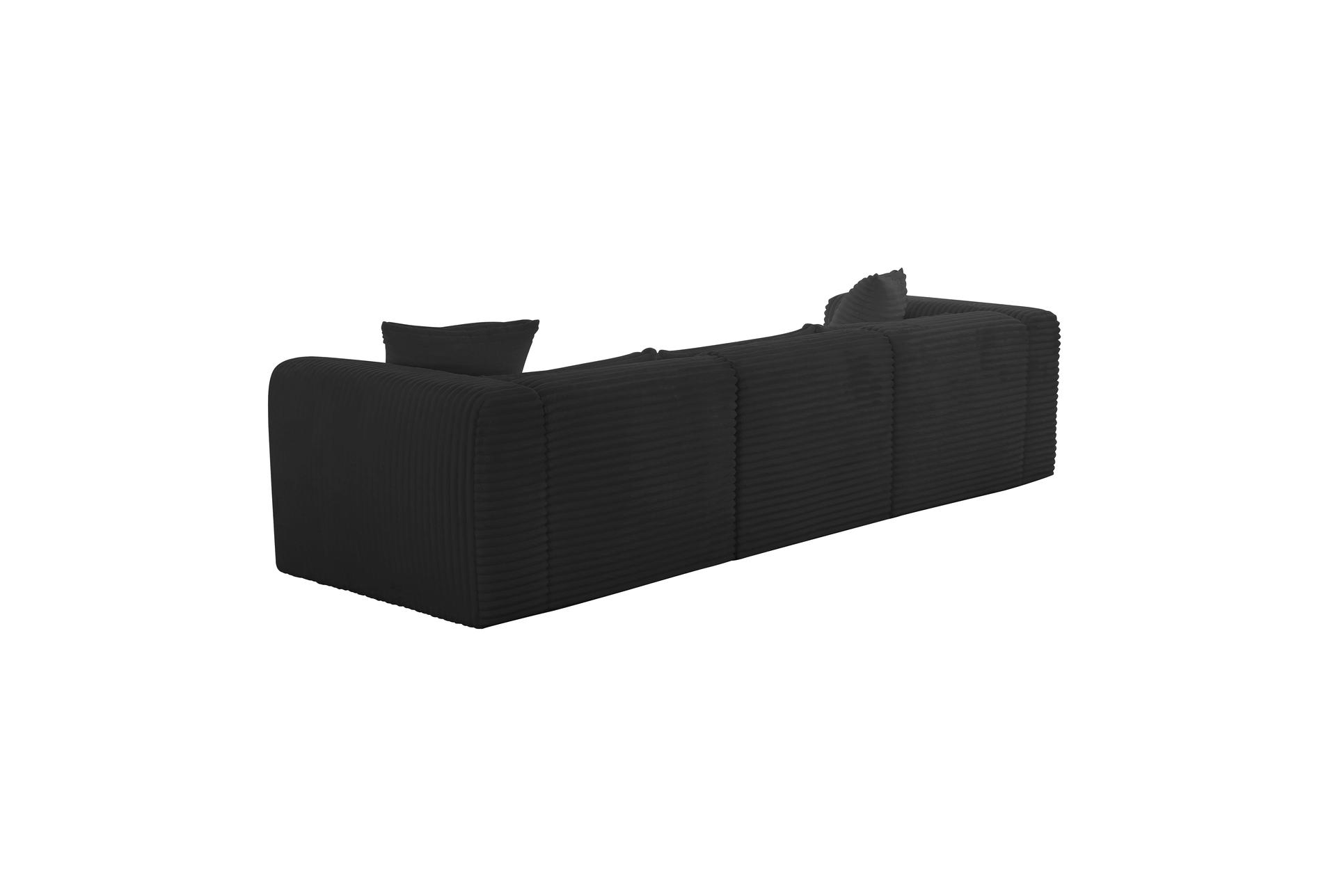 tarra fluffy oversized black corduroy fabric modular sofa 10 tarra fluffy oversized black corduroy fabric modular sofa