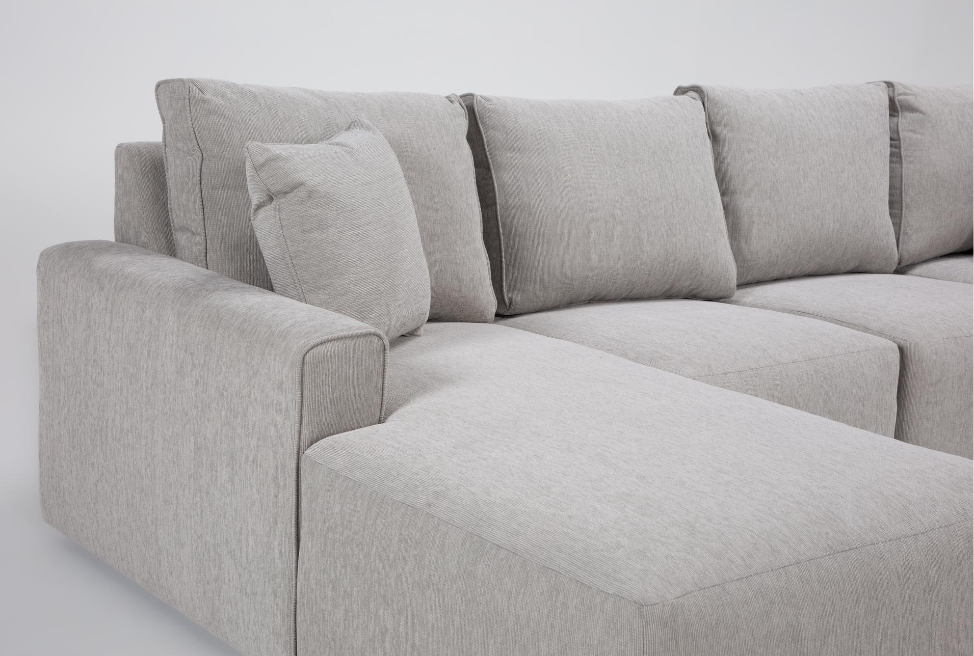 holland mist grey performance fabric 6 piece 113" modular flexsteel sectional with left arm facing chaise | usb | reversible | storage 9 holland mist grey performance fabric 6 piece 113" modular flexsteel sectional with left arm facing chaise | usb | reversible | storage