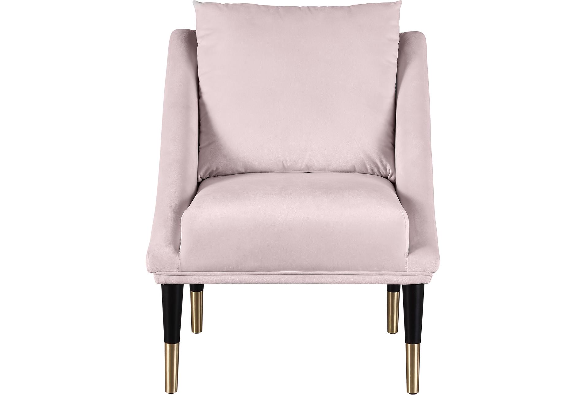 elegante pink velvet accent chair with accent pillow | fabric 8 elegante pink velvet accent chair with accent pillow | fabric