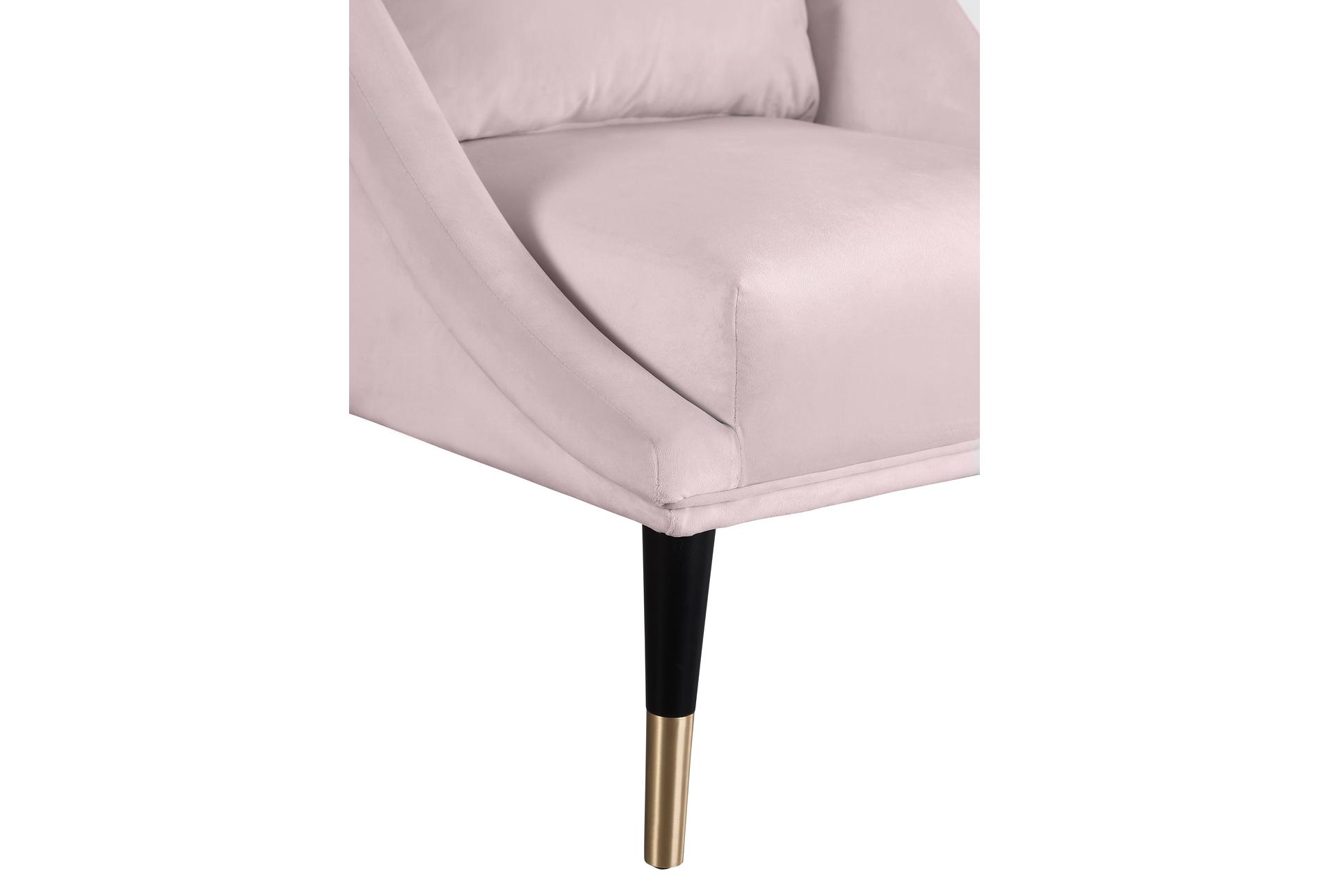 elegante pink velvet accent chair with accent pillow | fabric 9 elegante pink velvet accent chair with accent pillow | fabric