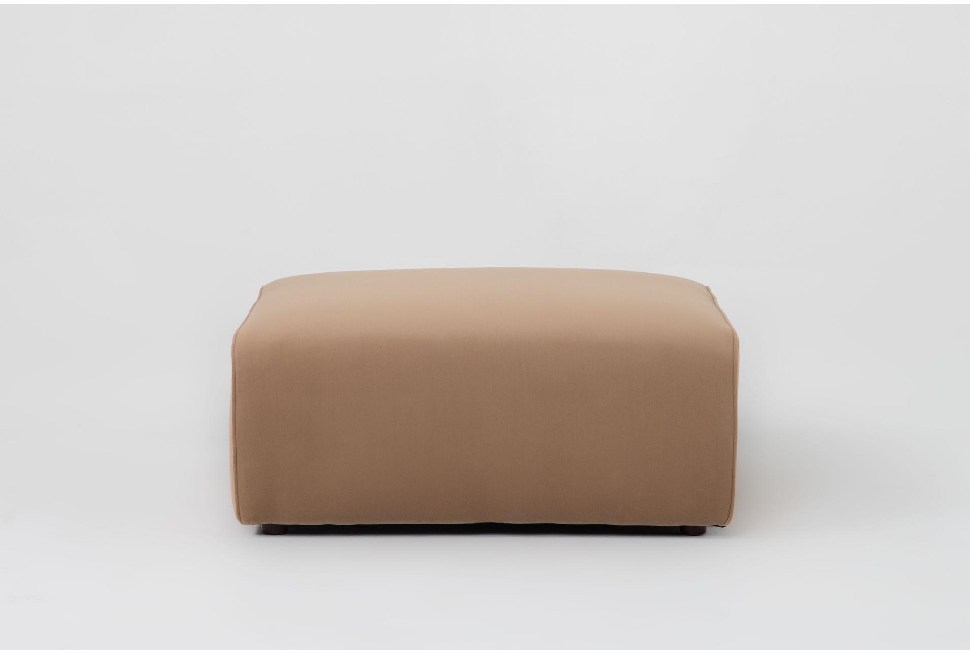 tao khaki beige velvet 37" cocktail ottoman 1 tao khaki beige velvet 37" cocktail ottoman