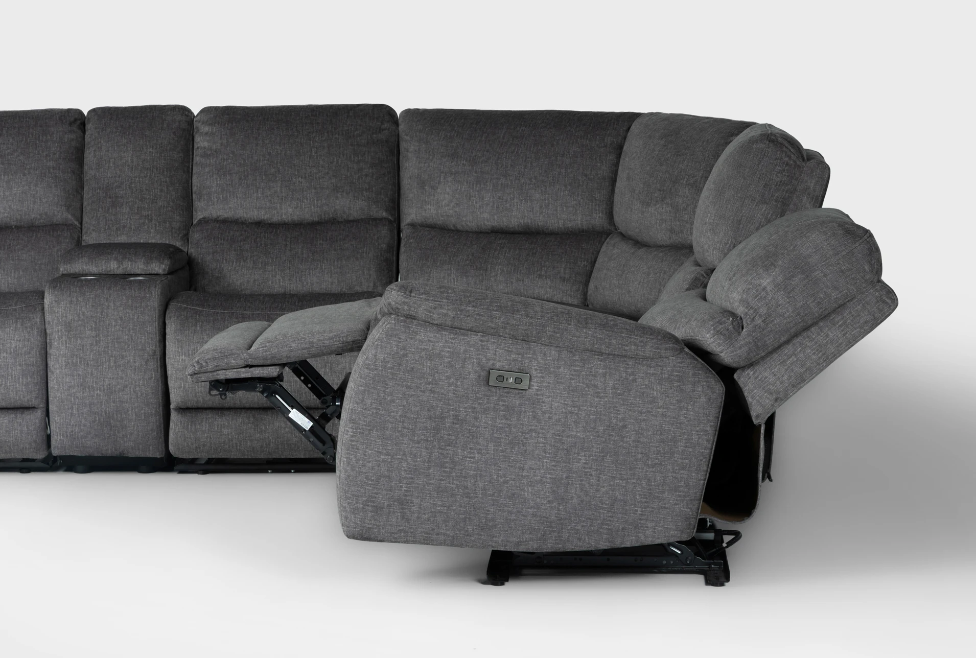 nash 6 piece 117"power reclining modular sectional with console 36 nash 6 piece 117"power reclining modular sectional with console